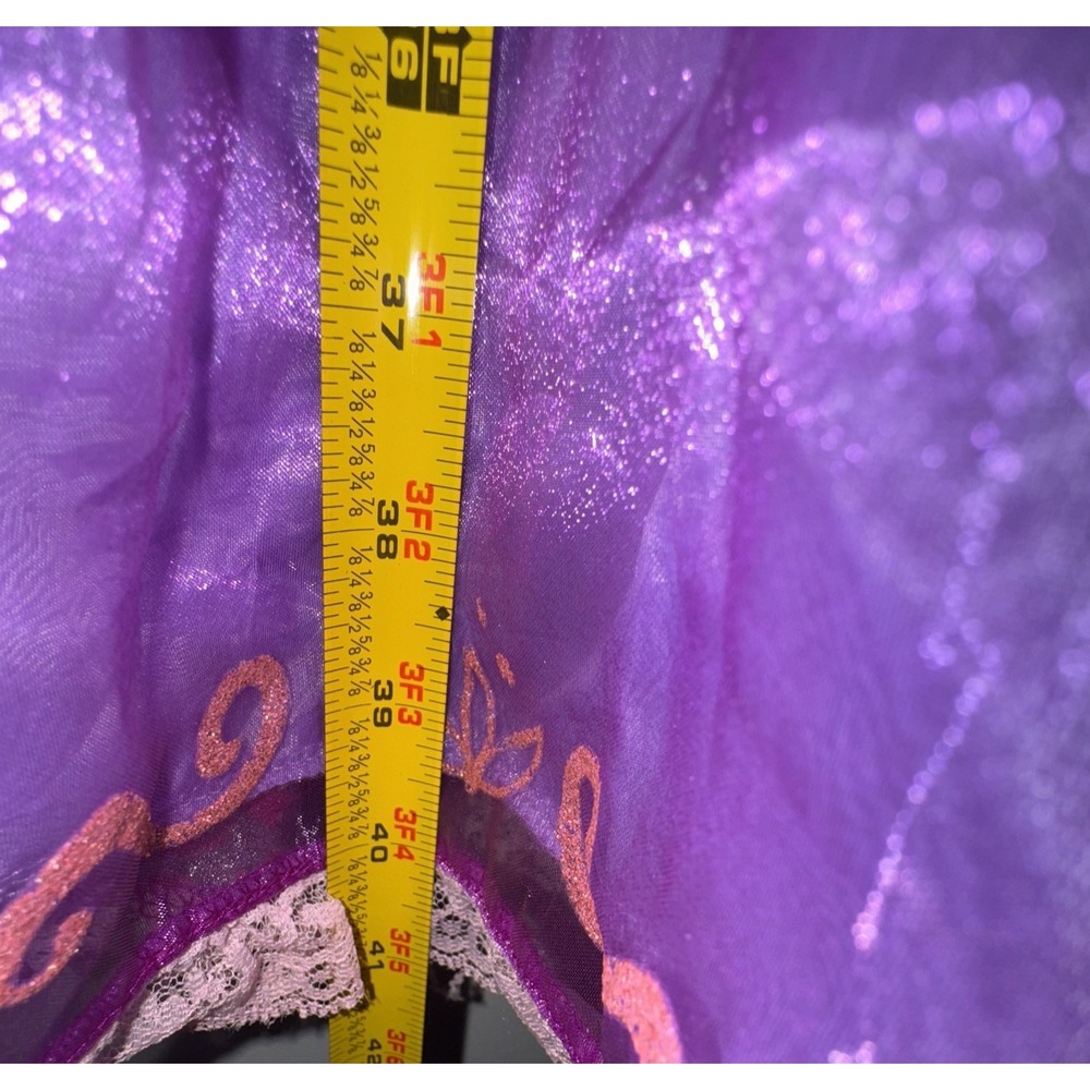 Spirit Disney Rupunzel Costume Dress Renaissance Fair Glitter Girls S 5T/6T Flaw - Picture 13 of 16
